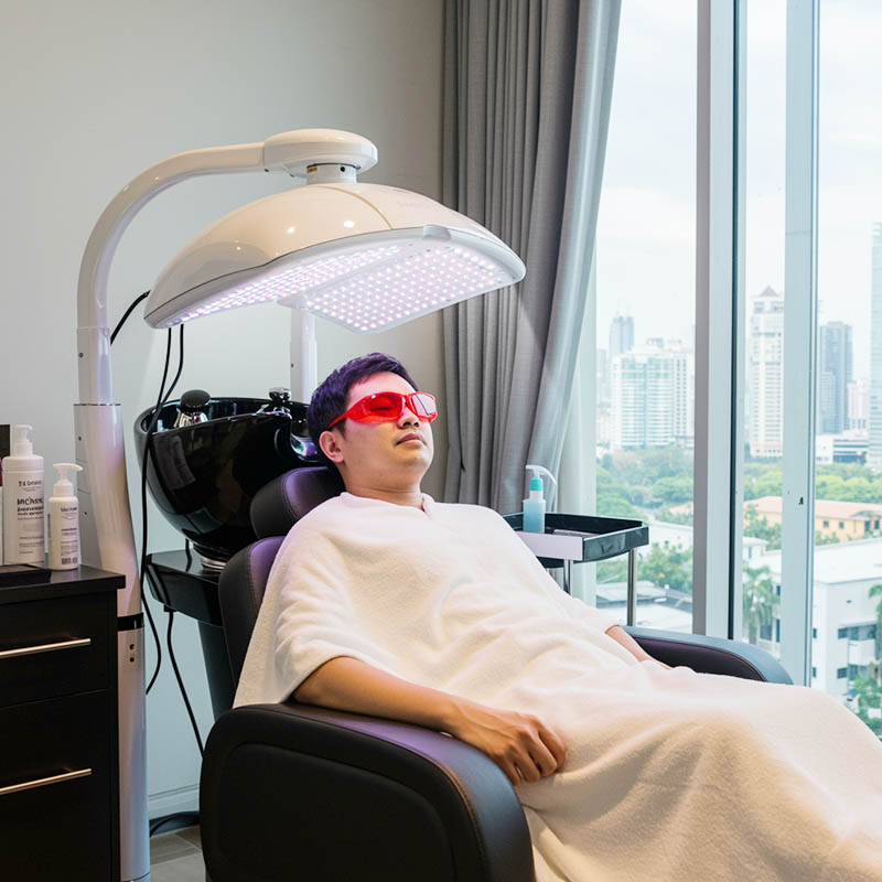 เลเซอร์รักษาผมร่วง LLLT vs. LED ต่างกันอย่างไรในการรักษาอาการผมร่วง?
